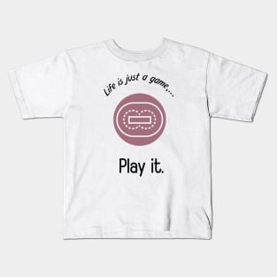 "Life is just a game, play it!"  T-shirts and props with sport motto. ( Cricket Theme ) Kids T-Shirt